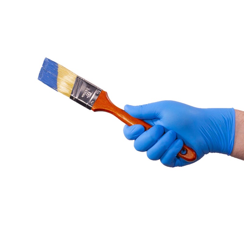X3 Industrial Blue Nitrile Gloves, Box of 100, 3 Mil, Size Medium, Latex Free, Powder Free, Textured, Disposable, Non-Sterile, Food Safe, X344100BX - Image 3